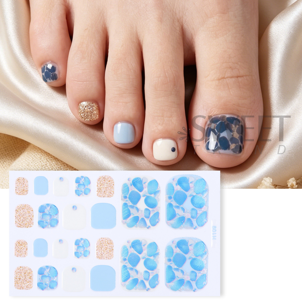 5pcs Elegant Rhinestone Design - Full Cover Adhesive review and price