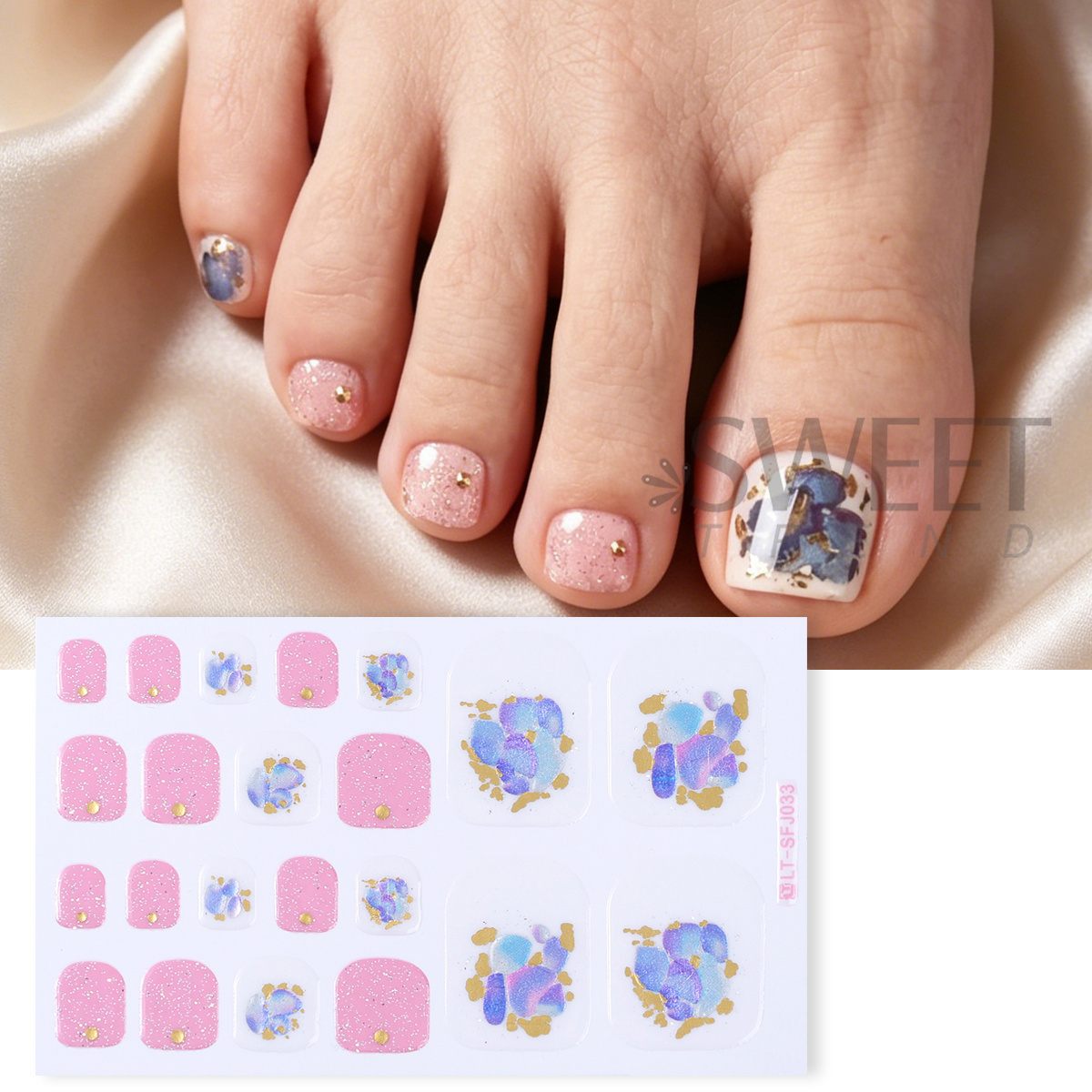 5pcs Elegant Rhinestone Design - Full Cover Adhesive review and price